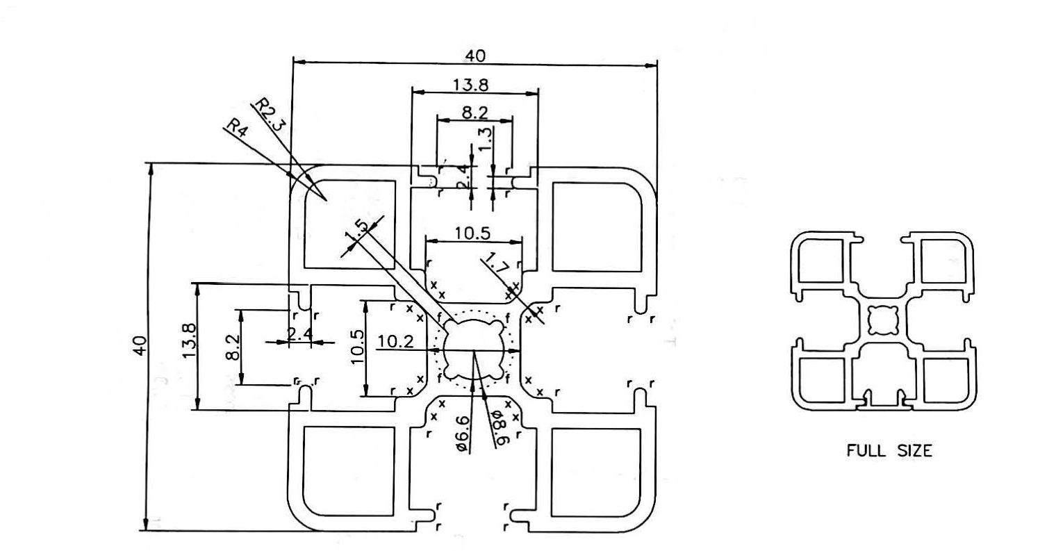 Aluminium Profile 40 x 40mm (CPS4040) — Aluminium Profile