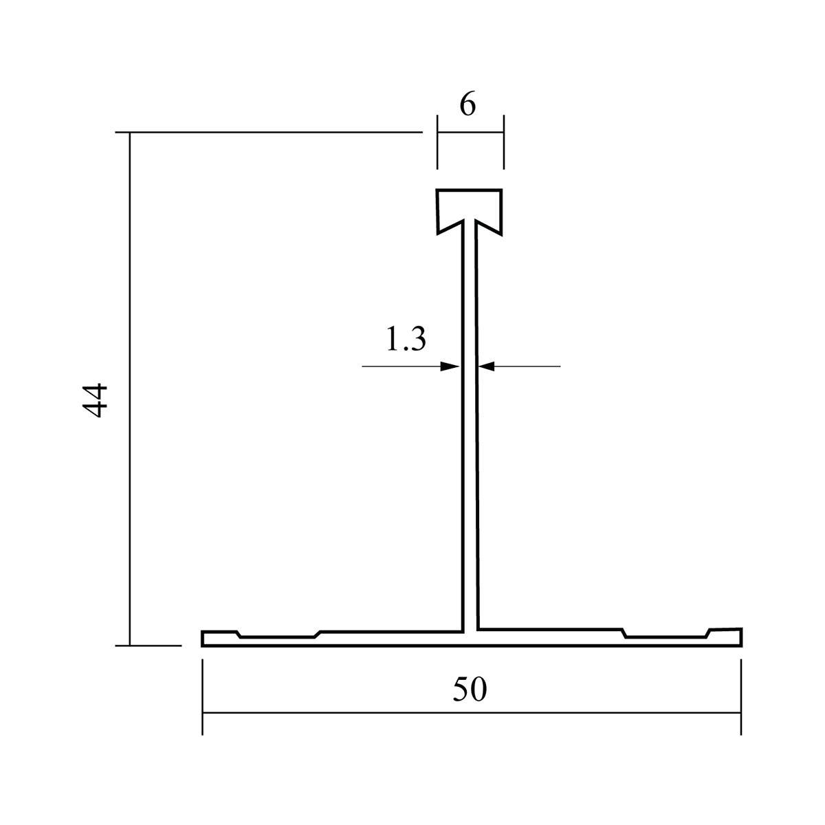 50mm Non-Walkable Ceiling Grid Drawing — Ceiling Grid System