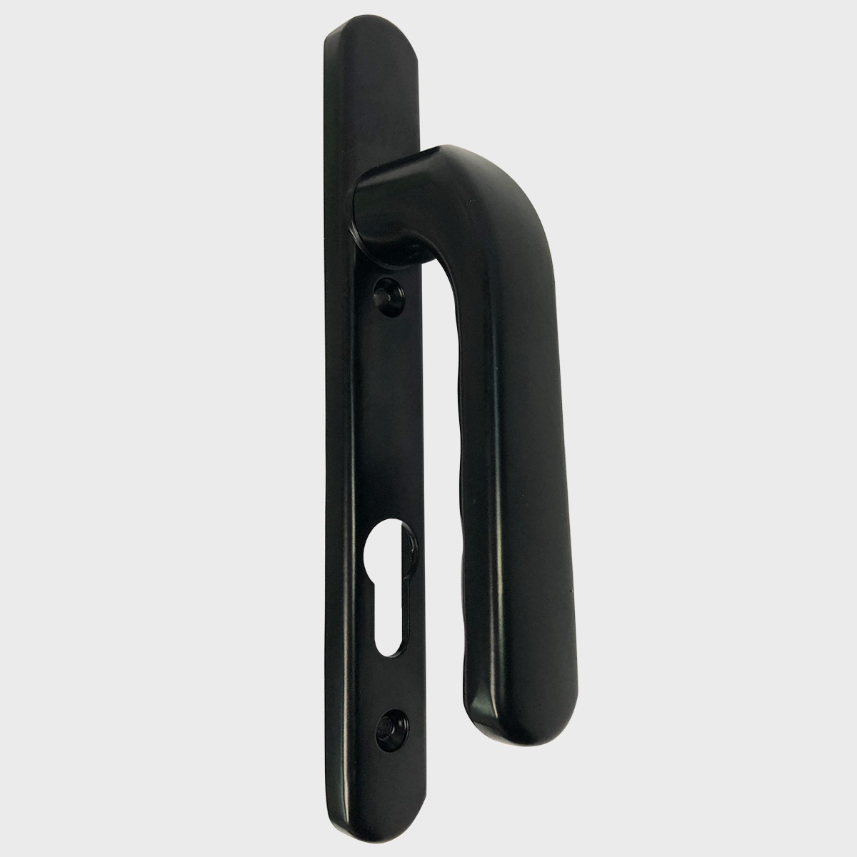 CPS Aluminium Lever Handle (Black Colour) with Backplate (CPS LH400B) — Door & Window Systems