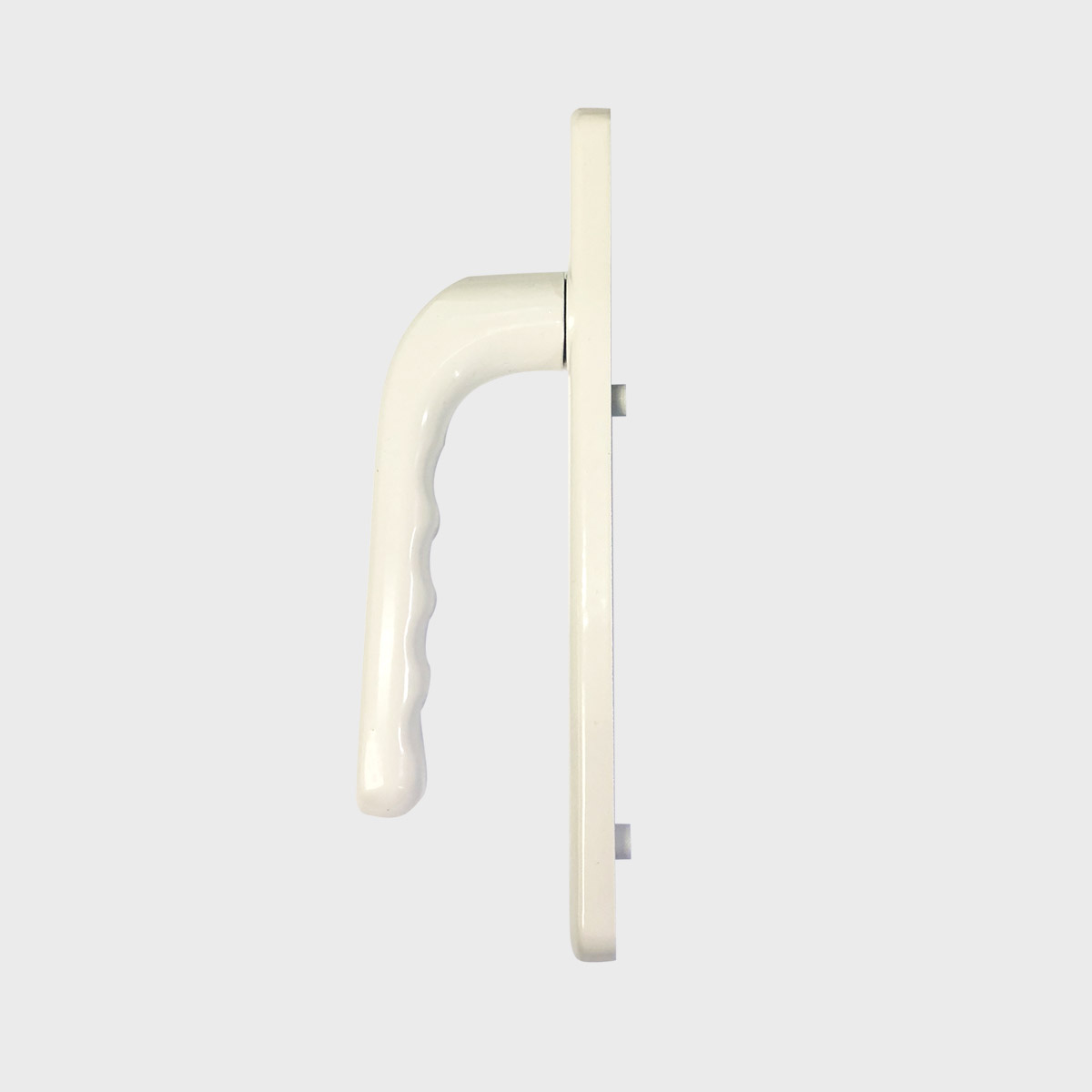 CPS Aluminium Lever Handle (White Colour) with Backplate (CPS LH400W) — Door & Window Systems