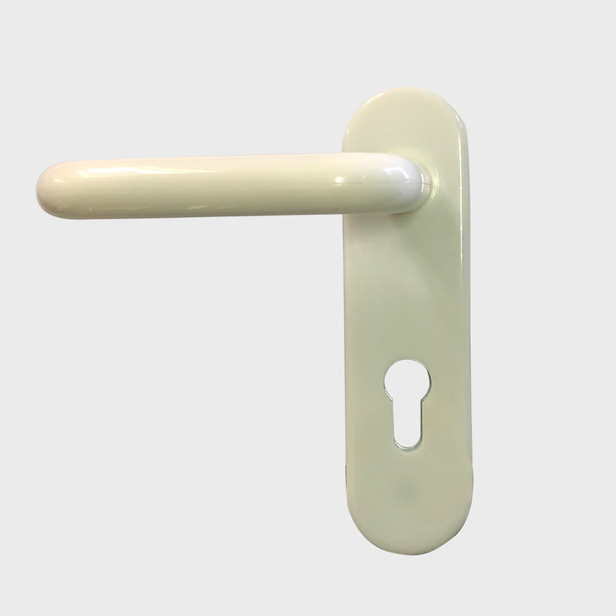 CPS Nylon Lever Handle (White Colour) with Backplate (CPS LH300) — Door & Window Systems