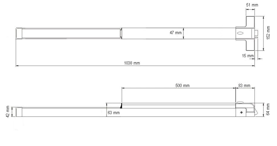 Aluminium push bar — Door & Window Systems